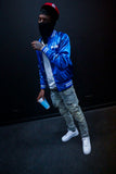 “Not 4 Social Distance” Varsity Jacket (Blue)