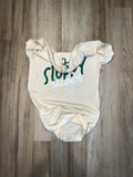 “No Sloppy Second$” Tee (Cream,White,Forest Green)