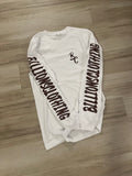 “Billionsclothing” Long Sleeve Tee (Brown/White)