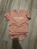 “Undeniable Talent” Tee (Peach/Cream/ White
