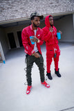 “Not 4 Social Distance” Varsity Jacket (Red/Reflective)