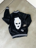 “Not 4 Social Distance” Varsity Jacket (Black/Reflective)