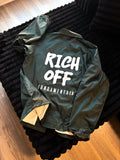 “Rich Off Fundamental$” Coach Jacket (Dark Green)