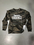 "Tampered Evidence" Camo Crew Neck