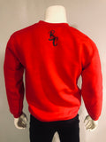 “Billion$ Clothing” Crew Neck Pullover Sweater (Red/White/Black)
