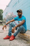 “BCDAGANG” Tee (Aqua/White/Red)