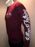 “Billionsclothing” Long Sleeve Burgundy