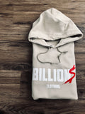 Billion$ Clothing Pullover Hoodie (Cream/White/Red)