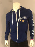 Billionsclothing Zip Up Hoodie (Blue/White/Gold)