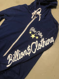 Billionsclothing Zip Up Hoodie (Blue/White/Gold)