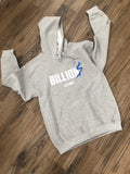 Billionsclothing Vandalism” Zip-Up Hoodie (Grey/White/Blue)