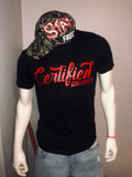 “Certified” Tee (Black/Red)