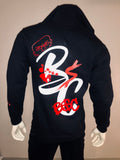 Billion$ Clothing “Vandalism” Zip-Up Hoodie (Black/Red/White)