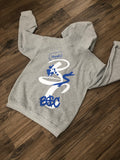 Billionsclothing Vandalism” Zip-Up Hoodie (Grey/White/Blue)