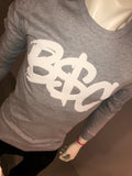 “B$C” long sleeve (Grey/White) Puff