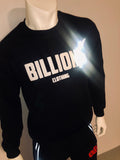 “Billion$ Clothing” Crew Neck Pullover Sweater (Black/White/Reflective)