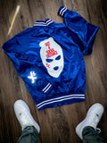 “Not 4 Social Distance” Varsity Jacket (Blue)