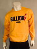 “Billion$ Clothing” Crew Neck Pullover Sweater (Gold/Black/Red)