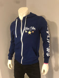 Billionsclothing Zip Up Hoodie (Blue/White/Gold)